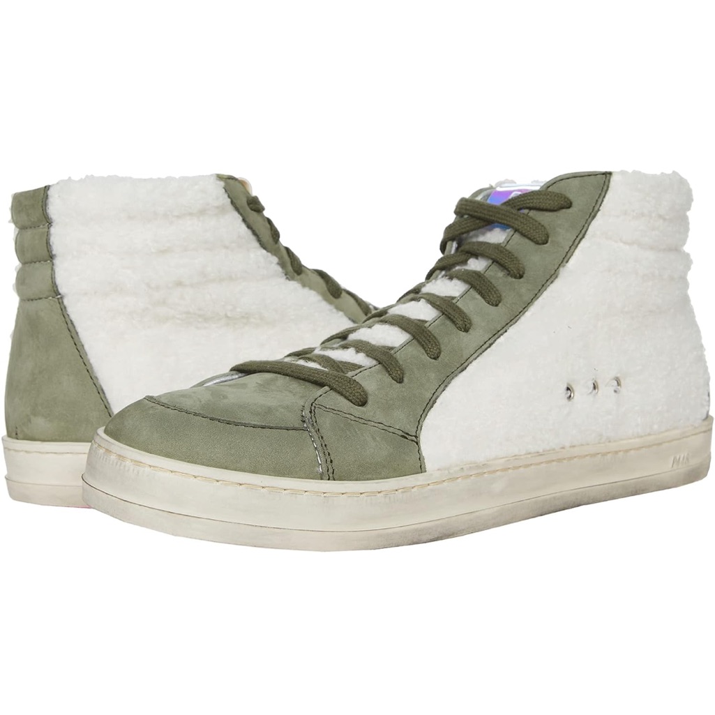 New P448 Skate Wad Suede Olive Green And Sherpa High-Top Sneakers Eu41 Us9.5